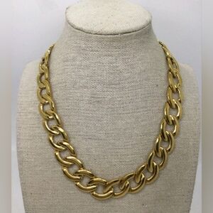 Napier Yellow Gold Chain Link Collar Necklace